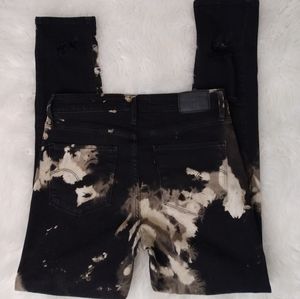 Levi's 721 High Rise Custom Reverse Tie Dye SZ 29